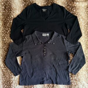 Chico’s top basic minimal long sleeve bundle size L